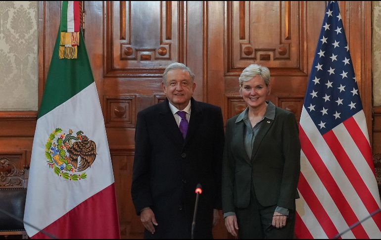 El Presidente López Obrador recibió en Palacio Nacional a Jennifer Granholm, afirmó que el encuentro fue cordial y de cooperación de ambos países. EFE/Presidencia de México