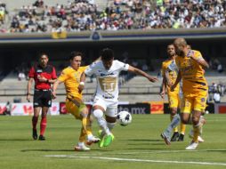 El juego entre Pumas y Tigres se llevó a cabo en el Estadio Olímpico Universitario. SUN / C. Mejía
