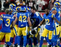 El pateador Matt Gay anotó el gol de campo decisivo para Rams sobre la bocina. AP/J. Raoux