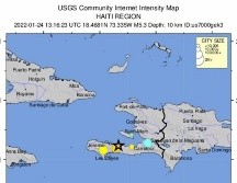 Al terremoto en Haití le siguió una decena de réplicas, entre ellas una de magnitud 5.1 en menos de una hora. EFE/ USGS