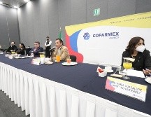 Pablo Lemus dialogó con el presidente de Coparmex Jalisco, Carlos Villaseñor Franco y más socios. TWITTER/@PabloLemusN