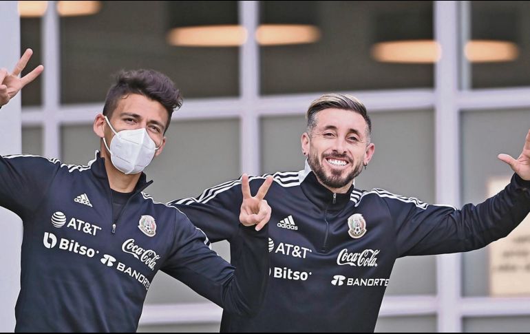 EXPERIENCIA. Los tocayos Héctor Moreno y Héctor Herrera podrían ser titulares esta noche ante la Selección de Jamaica, en la visita del Tri en la eliminatoria. @miselección