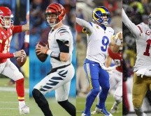UN BOLETO. Patrick Mahomes, Joe Burrow, Matthew Stafford y Jimmy Garoppolo buscarán el pase al Super Bowl.  ESPECIAL