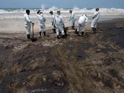 El derrame de petróleo ha causado la muerte de una cantidad indeterminada de peces y aves marinas y dejó sin empleo a pescadores. AFP/C. Bouroncle