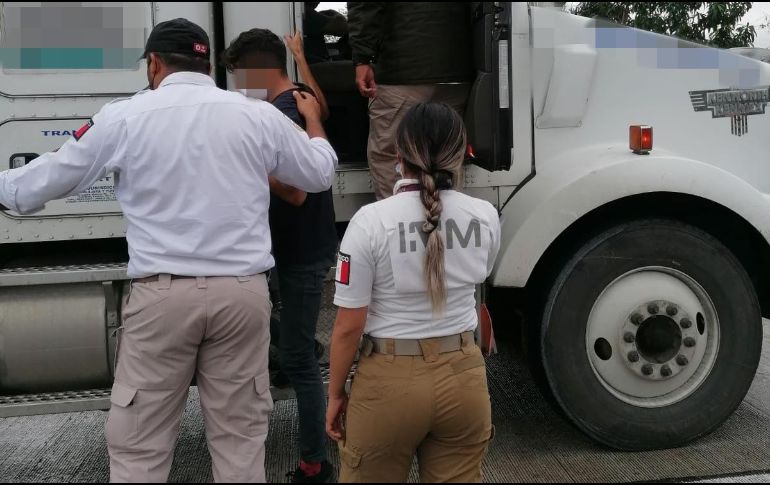 Los extranjeros fueron puestos a disposición del Instituto Nacional de Migración. TWITTER/@INAMI_mx