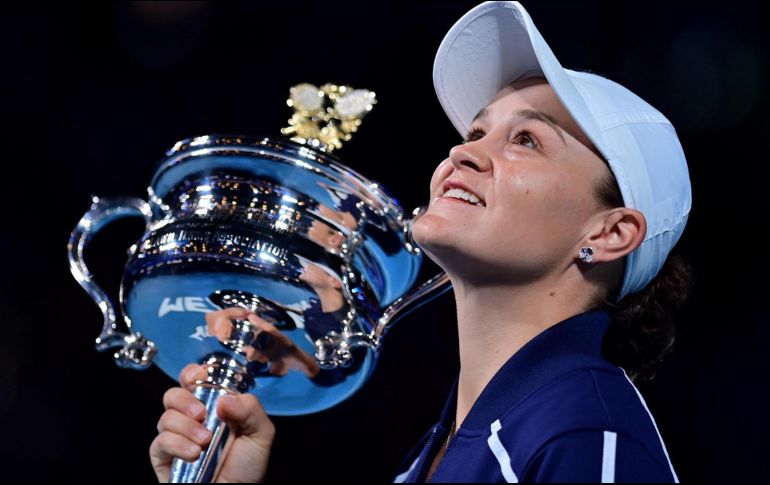 Barty ganó su tercer Grand Slam después de sus títulos de Roland Garros en 2019 y Wimbledon en 2021. EFE / J. Carrett