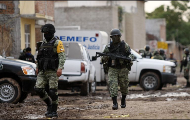 Elementos de Ejército, Guardia Nacional, Policías Municipal, Fuerzas de la Agencia de Investigación realizaron un recorrido de búsqueda de los homicidas, pero no tuvieron éxito. AFP / ARCHIVO