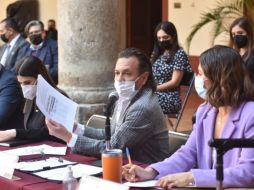 Lemus aprovechó su visita al Poder Legislativo para solicitar el aval a la restructuración de la deuda autorizada por el Ayuntamiento. ESPECIAL