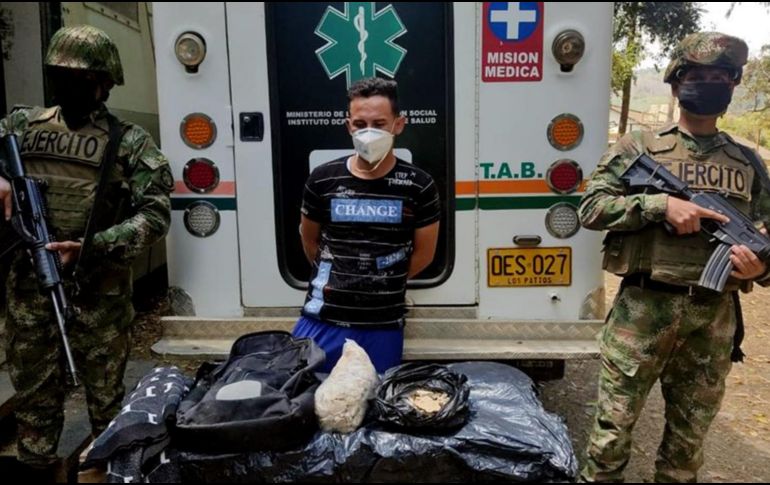 El detenido ya fue puesto a disposición de las autoridades para continuar con las investigaciones.  EFE / Ejército De Colombia
