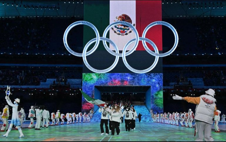 Donovan Carrillo es uno de los cuatro deportistas mexicanos en Beijing 2022. Hoy fue la ceremonia de apertura. AFP/B. Stansall