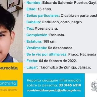 Seguridad en Jalisco: Localizan sin vida a adolescente desaparecido en Tlajomulco