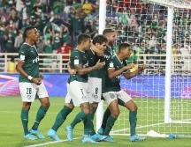 El Palmeiras de Brasil avanzó a la final del Mundial hoy en el estadio Al Nahyan de Abu Dabi. AFP / K. Sahib