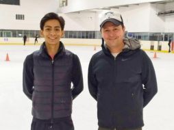 DUPLA.El entrenador Gregorio Nuñez (derecha) ha llevado la preparación de Donovan Carrillo desde su infancia. ESPECIAL