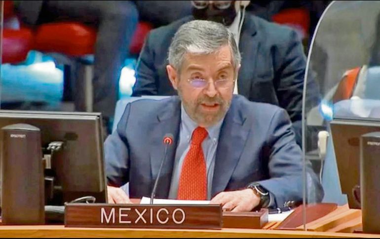 Juan Ramón de la Fuente, embajador mexicano en la ONU, promueve el diálogo en el Consejo de Seguridad.