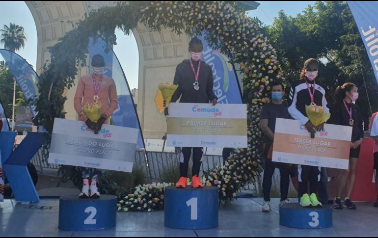En la imagen, las ganadoras del Medio Maratón Guadalajara de la rama femenil. EL INFORMADOR / M. Navarro