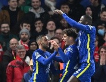 LETAL. Kai Havertz jugó como falso 9 y marcó el primer tanto del encuentro. AFP/J. Tallis