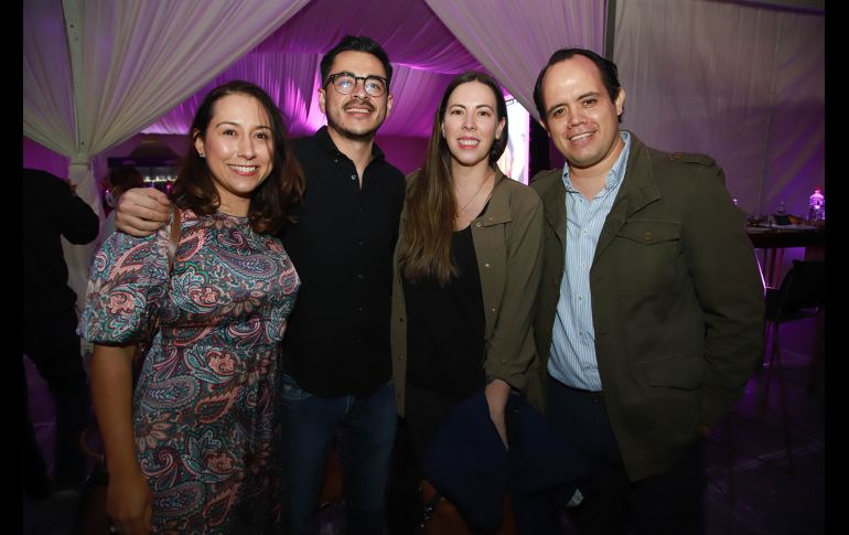 Ana Paula Hoyos, Alejandro Manríquez, Lucía Sánchez y Moisés Godina. GENTE BIEN JALISCO/ANTONIO MARTINEZ