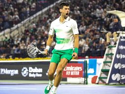 Pese a haber regresado apenas el lunes tras 80 días sin jugar, el serbio se mostró como suele ser habitual: motivado y expresivo. EFE / A. Haider