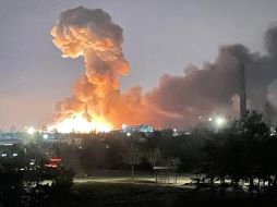 Imagen tomada desde la oficina del presidente de Ucrania, Volodímir Zelenski.ESPECIAL