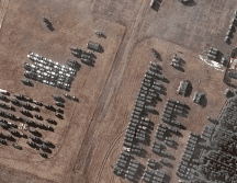 Despliegue. Así fue parte del despliegue de las tropas rusas en Bielorrusia. EFE