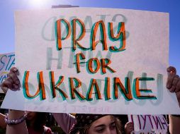 El presidente aseguró que los rusos atacan a civiles y no sólo instalaciones militares, como aseguran. EFE/E. Laurent