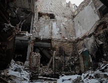 Ruinas de una construcción en Brovary, cerca de Kiev. EFE/S. Dolzhenko