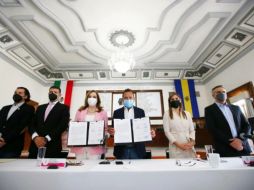 El presidente municipal de Guadalajara, Pablo Lemus Navarro, estuvo presente en el lanzamiento de la plataforma. TWITTER/@PabloLemusN