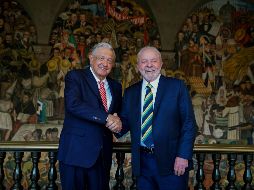 AMLO recibio´ al ex mandatario Luiz Inació Lula Da Silva ayer en Palacio Nacional. AFP / ARCHIVO