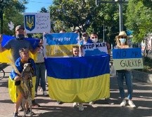 Ucranianos marchan en Guadalajara para pedir fin a la invasión rusa