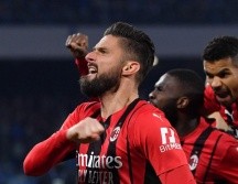 Olivier Giroud dio el triunfo al AC Milan en el campo del Napoli. AFP/T. Fabi