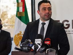 El fiscal general del Estado de Baja California, Iván Carpio Sánchez, habla durante una conferencia de prensa en Tijuana. EFE/J. Terriquez