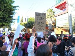 La marcha separatista partió del Parque Revolución hacia las instalaciones de la Secretaría de Igualdad Sustantiva EL INFORMADOR/ A. CAMACHO.