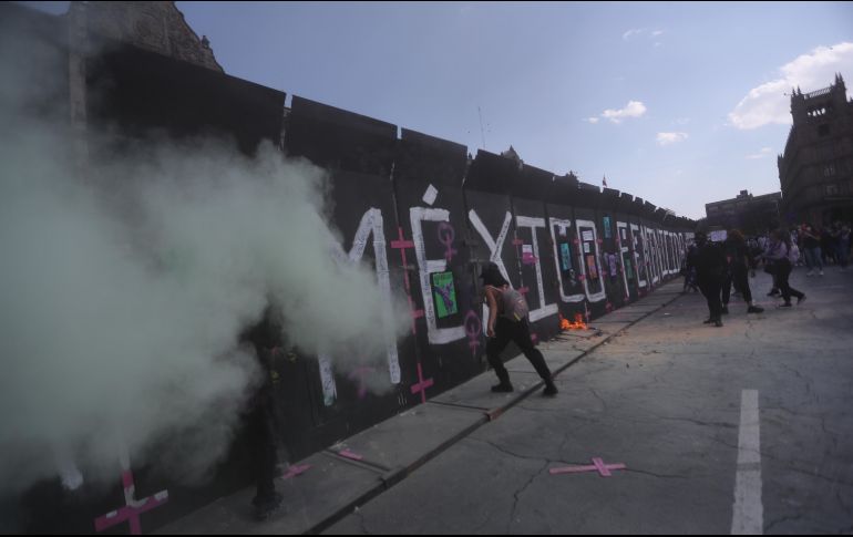 Ayer 8 de marzo, alrededor de 75 mil mujeres se manifestaron en la CDMX. EFE / ARCHIVO