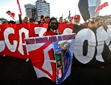 Avenida López Mateos fue la primera vialidad que tomó el contingente. AFP/U. Ruiz
