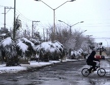 A días del inicio de la primavera se registró la caída de nieve y agua nieve, durante la mañana de este viernes en Ciudad Juárez, Chihuahua. EFE / ARCHIVO