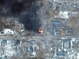 Imagen satelital de uno de los bombardeos rusos a Ucrania. EFE / ARCHIVO