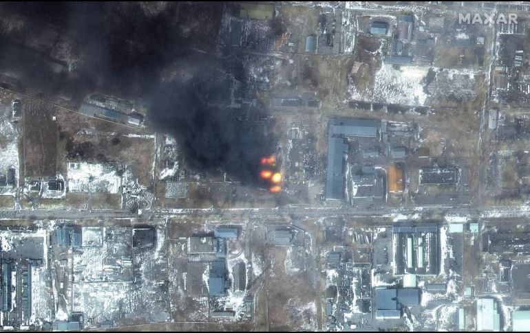 Imagen satelital de uno de los bombardeos rusos a Ucrania. EFE / ARCHIVO