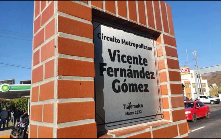 La placa con el nombre de Vicente Fernández Gómez. EL INFORMADOR / K. Esparza