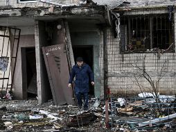El distrito de Obolon, en Kiev, recibió ataques de la artillería del Ejército ruso. AFP/A. Messinis