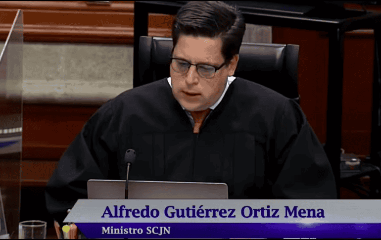 El ministro Alfredo Gutiérrez Ortiz Mena estará a cargo de la elaboración de los nuevos proyectos sobre el caso de Alejandra Cuevas y Laura Morán. YOUTUBE/Suprema Corte de la Justicia de la Nación