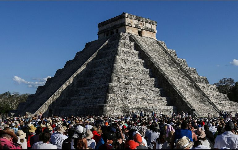 La Secretaría de Cultura y el INAH informan que ya están listos y preparados para recibir a las y los visitantes los días 19, 20 y 21 de marzo en 137 zonas arqueológicas de México. AFP / ARCHIVO