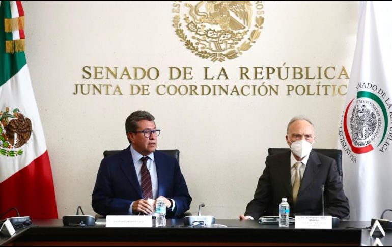 El presidente de la Jucopo, Ricardo Monreal (i), indicó que será una comparecencia respetuosa pero fuerte. SUN/V. Rosas