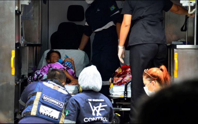 Imágenes difundidas por medios locales muestran a los niños extremadamente flacos luego del rescate. AFP/J. Matos