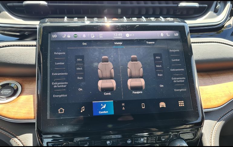 Una de las funcionalidades preferidas será la activación del masaje para asientos delanteros. EL INFORMADOR/M. Castillo