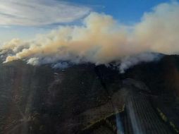 Para las acciones de combate se contó con el apoyo del helicóptero Witari. ESPECIAL/Semadet