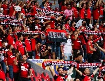 La afición rojinegra fue inmensa mayoría, a pesar de la pobre entrada. IMAGO7