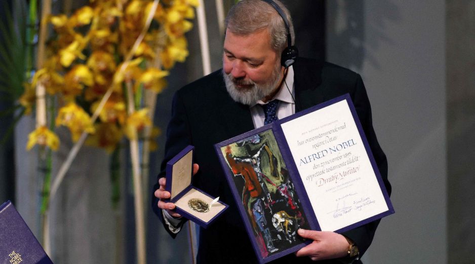 Dmitri Muratov. El periodista ruso ganó el Nobel de la Paz el año pasado. AFP