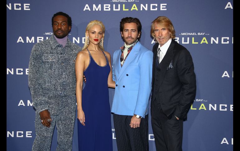 Yahya Abdul-Mateen II,Eiza Gonzalez,Jake Gyllenhaal,Michael Bay. AP/Joel C Ryan