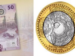 El billete de 50 pesos del ajolote y la moneda de mil pesos colombianos con una caguama, son apreciados por su belleza. ESPECIAL