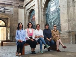De izq. a der., Alejandra Robles, Jefa de Patrimonio Artístico e Histórico de la SC; Anna Bárbara Casillas, Coordinadora General Estratégica de Desarrollo Social; Lourdes González Pérez, Secretaria de Cultura de Jalisco; Susana Chávez Brandon, Directora de Museo Cabañas, y Miriam Villaseñor Muñoz, Directora de Museos, Exposiciones y Galerías de Jalisco. EL INFORMADOR / N. Gutérrez